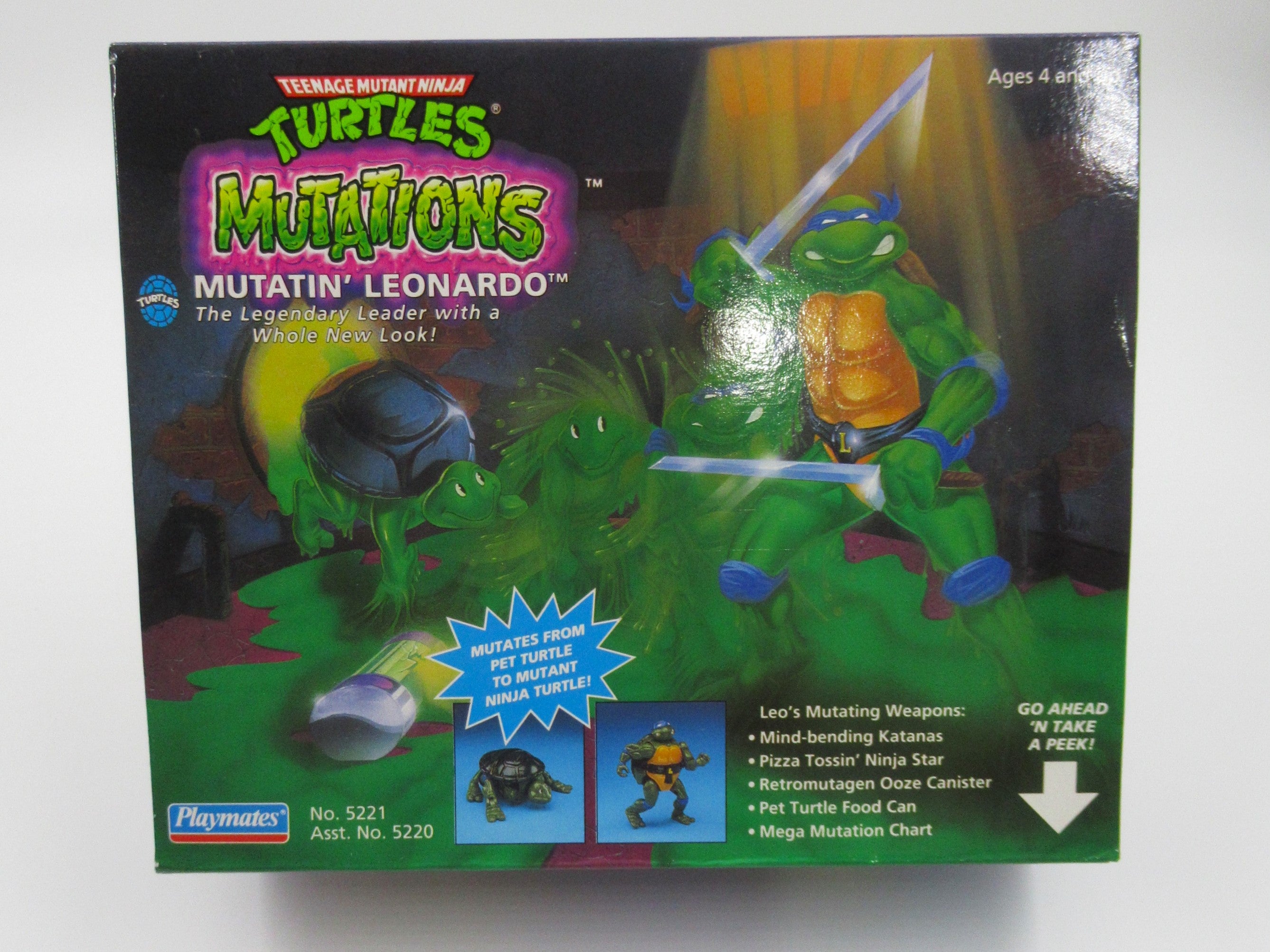 Teenage Mutant Ninja Turtles Mutations Figure Set of 4 TMNTs - Playmates (1992)